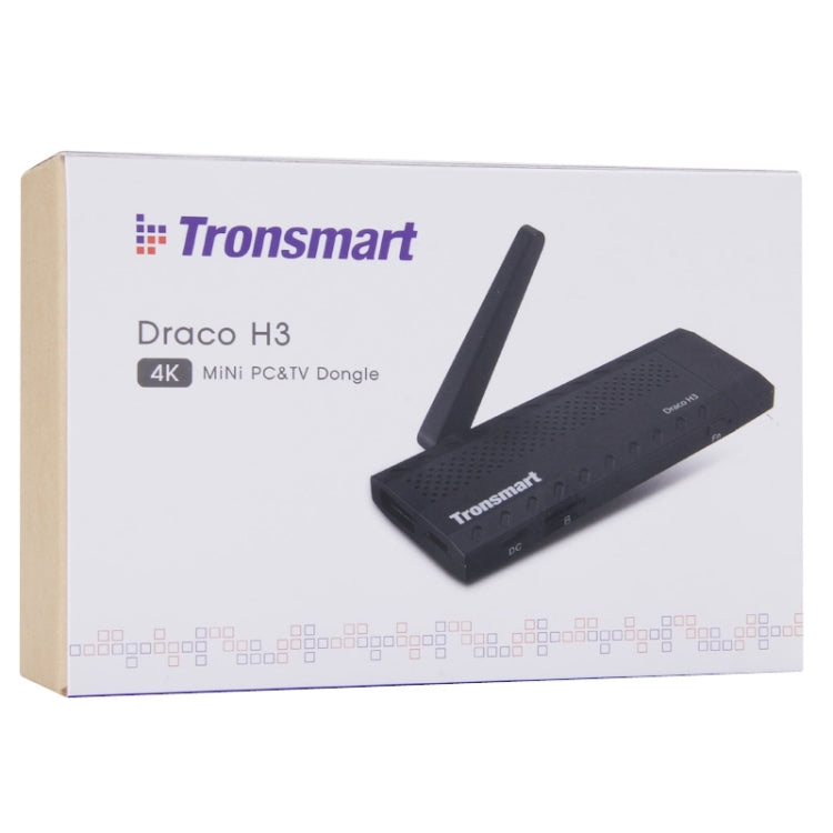 Tronsmart Draco H3 Android Mini PC & TV Dongle, CPU: Allwinner H3 Quad-Core, RAM: 1G ROM: 8G, Support WiFi / HDMI / BT / 4K Video(Black)