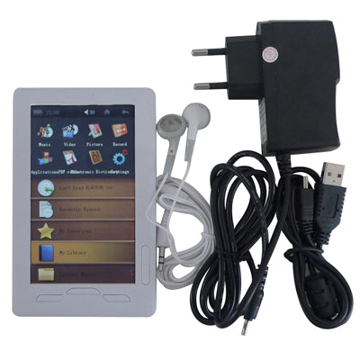 4.3 inch E-BOOK Reader, 800 x 480 Resolution, MP3/TTS Function(White)