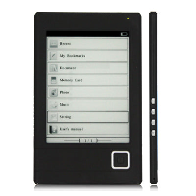 6.0 inch E-BOOK Reader, E-ink Screen 800 x 600 Resolution, MP3 Function(Black)