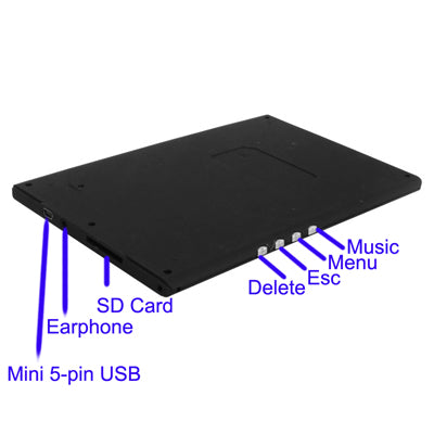 6.0 inch E-BOOK Reader, E-ink Screen 800 x 600 Resolution, MP3 Function(Black)