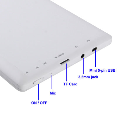 7.0 inch E-BOOK Reader, E-ink Style Screen, MP3 / FM Radio Function(White)