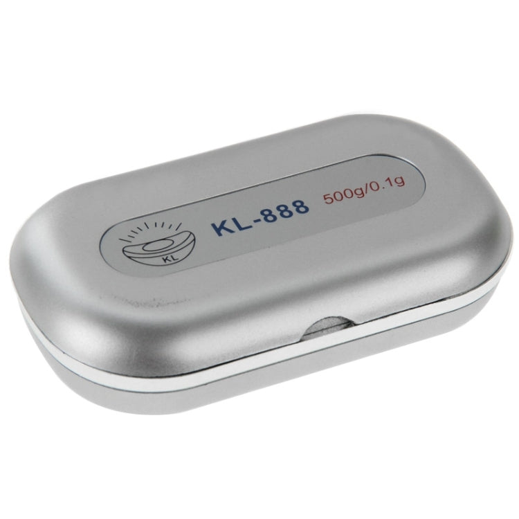 KL-888 Mini Digital Pocket Scale(500g/0.1g)(Silver)