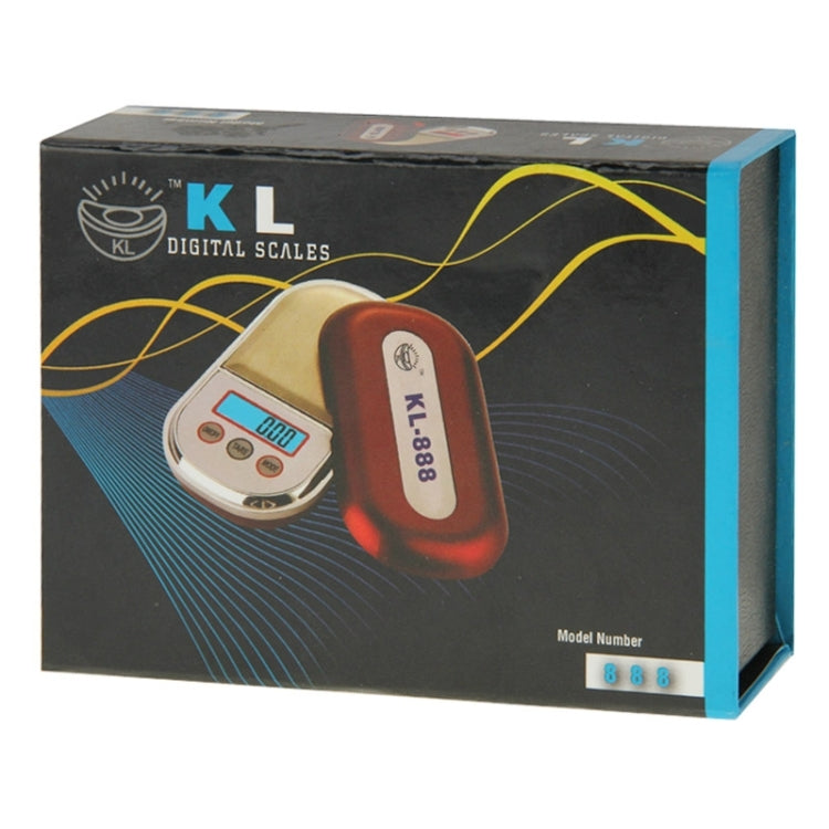 KL-888 Mini Digital Pocket Scale(500g/0.1g)(Silver)