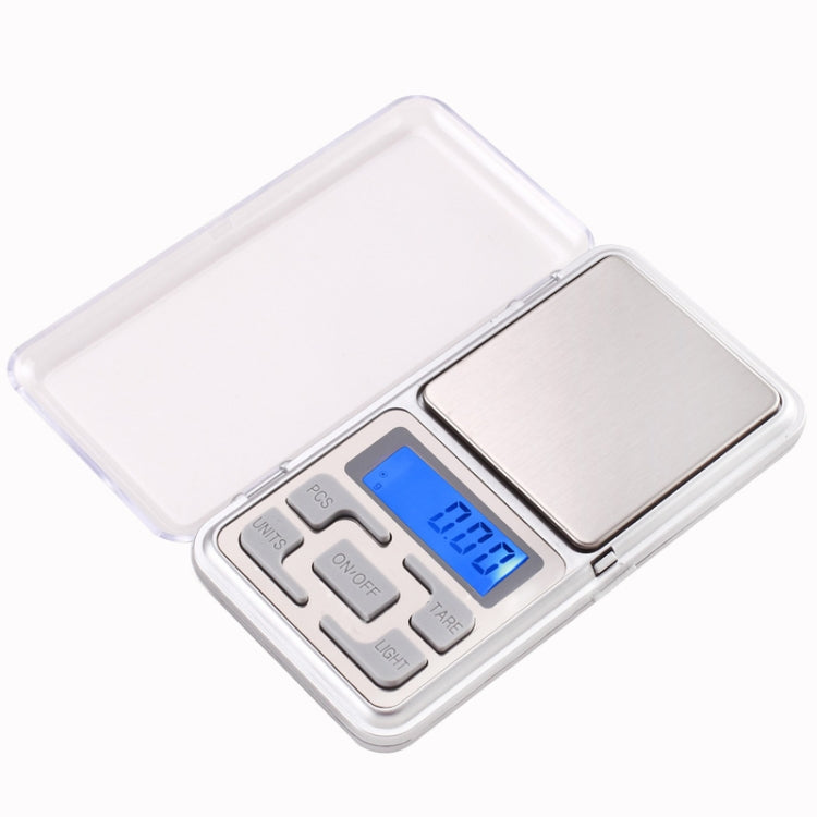 200g x 0.01g Mini Digital Pocket Weighing Scale, Screen Size: 3.5*1.5cm(Silver)