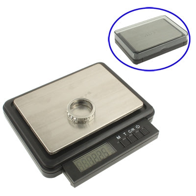 Pop-up LCD Professional Mini Pocket Scale Dual Capacity (1000g/0.05g & 2000g/0.1g)