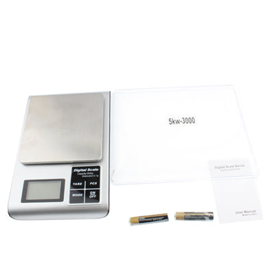 3000g x 0.1g LCD Digital Electric Pocket Jewelry Scale Weighing Balance(Silver)