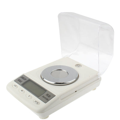 50g x 0.001g High Precision Jewelry Diamond Scale with Counting Function(White)