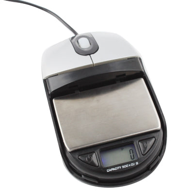2 in 1 (USB Port Optical Mouse + 500g x 0.1g Electronic Pocket Scale)(Silver)