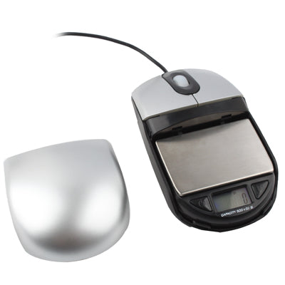 2 in 1 (USB Port Optical Mouse + 500g x 0.1g Electronic Pocket Scale)(Silver)