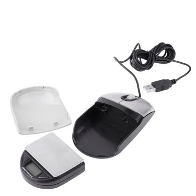 2 in 1 (USB Port Optical Mouse + 500g x 0.1g Electronic Pocket Scale)(Silver)