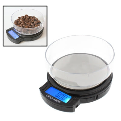 Switchable Capacity Digital Pocket Scale (200g x 0.01g / 500g x 0.1g)(Black)