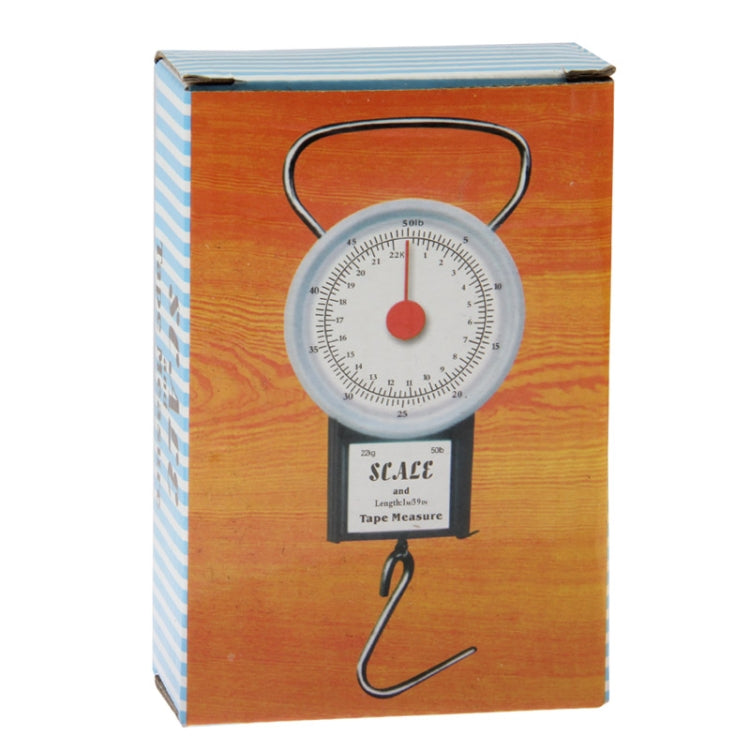 2-in-1 Portable Scale and Tape Measure (22kg, 1m)(Black)