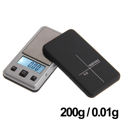 200g x 0.01g Professional Digital Mini Scale(Black)