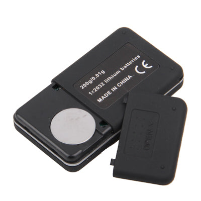 200g x 0.01g Professional Digital Mini Scale(Black)