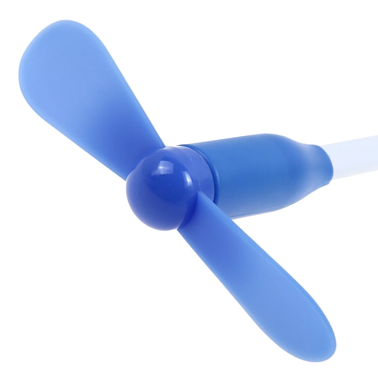 Flexible Mini Flexible USB Powered 2-Blade Portable Bamboo Dragonfly Mini USB Fan(Blue)