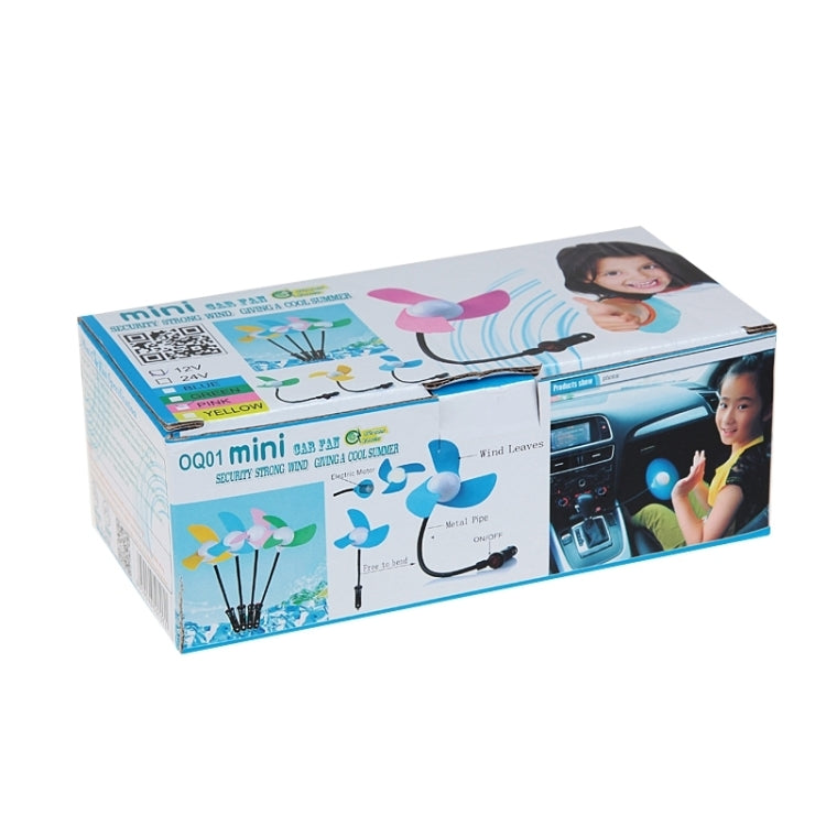 Mini Car Cigarette Lighter Powered 3-Blade Cooling Fan