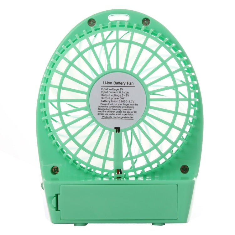 Hadata 4.3 inch Portable USB / Li-ion Battery Powered Rechargeable Fan with Third Wind Gear Adjustment & Clip