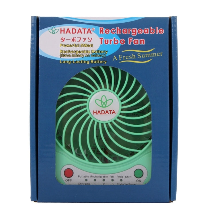 Hadata 4.3 inch Portable USB / Li-ion Battery Powered Rechargeable Fan with Third Wind Gear Adjustment & Clip