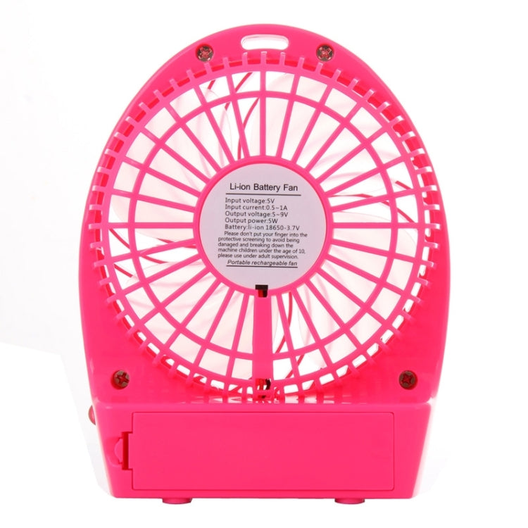 Hadata 4.3 inch Portable USB / Li-ion Battery Powered Rechargeable Fan with Third Wind Gear Adjustment & Clip