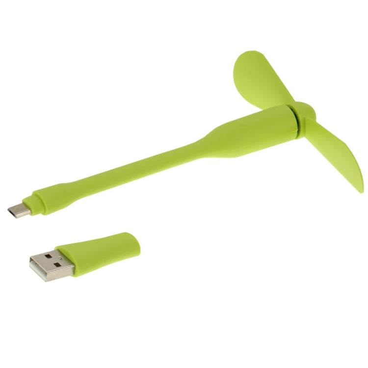 2 in 1 3.5 inch Flexible Micro USB + USB 2.0 Powered 2-Blade Fan for Galaxy Note 5 / Note 5 Edge, HTC, Nokia, Huawei and Other Mobile Phones or Computers