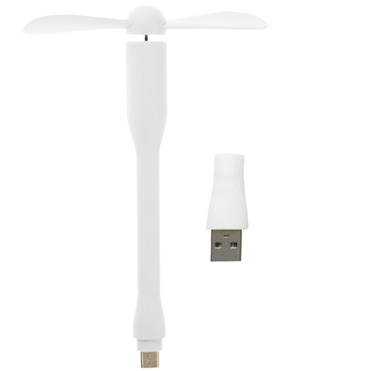 2 in 1 3.5 inch Flexible Micro USB + USB 2.0 Powered 2-Blade Fan for Galaxy Note 5 / Note 5 Edge, HTC, Nokia, Huawei and Other Mobile Phones or Computers