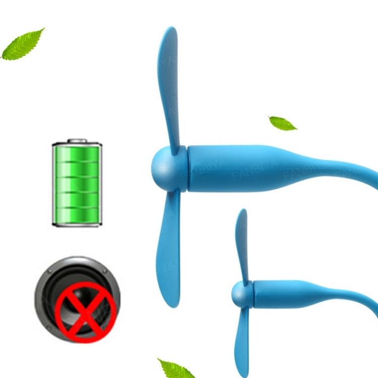 3.5 inch Flexible Micro USB 2.0 Powered 2-Blade Fan, For Samsung / Huawei / Xiaomi / Meizu / LG / HTC and Other Smartphones