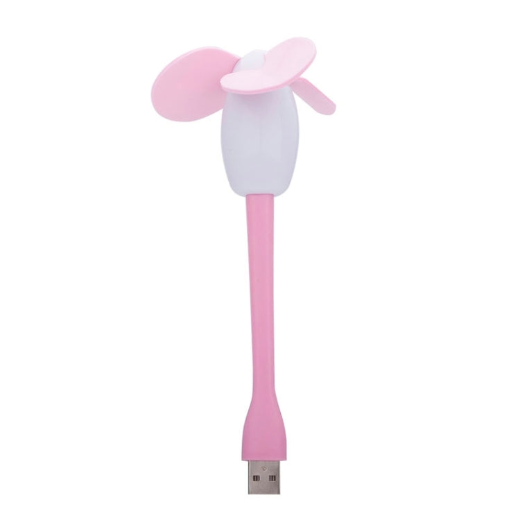 Flexible Mini Portable USB Powered 3-Blade USB Fan(Pink)