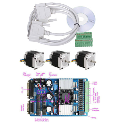 CNC Kit 3 Axis NEMA 23 Stepper Motor 76MM * 3 + TB6560 Driver Controller