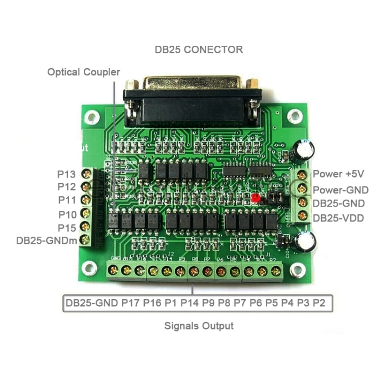 CNC DB25 Breakout Board Adapter Stepper Motor Driver