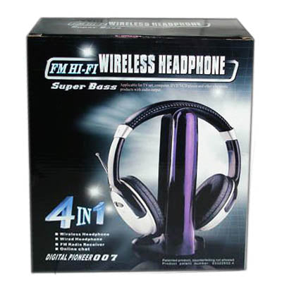 FM HI-FI 4 in 1 Wireless Headphone