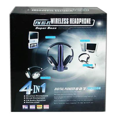 FM HI-FI 4 in 1 Wireless Headphone