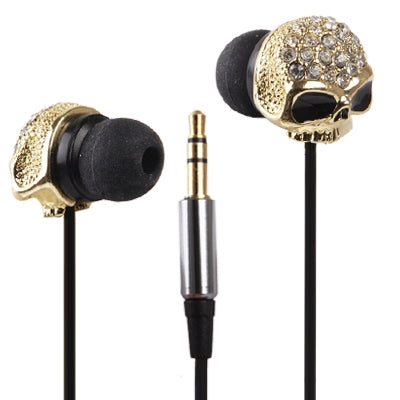 Metal Version of the Diamond Skull 3.5mm Plug in-Ear Earphone for iPod / iPhone / MP3 / MP4, Cable Length: 1.2m