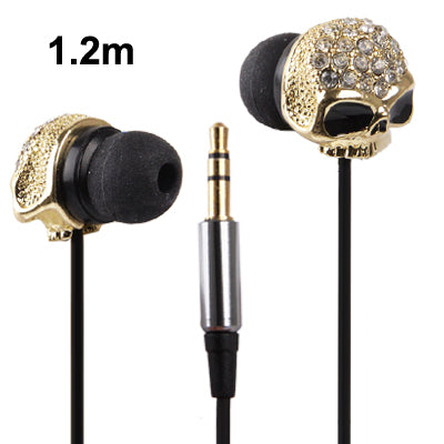 Metal Version of the Diamond Skull 3.5mm Plug in-Ear Earphone for iPod / iPhone / MP3 / MP4, Cable Length: 1.2m