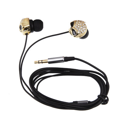 Metal Version of the Diamond Skull 3.5mm Plug in-Ear Earphone for iPod / iPhone / MP3 / MP4, Cable Length: 1.2m