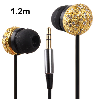 Metal Version of the Diamond Circular 3.5mm Plug in-Ear Earphone for iPod / iPhone / MP3 / MP4, Cable Length: 1.2m