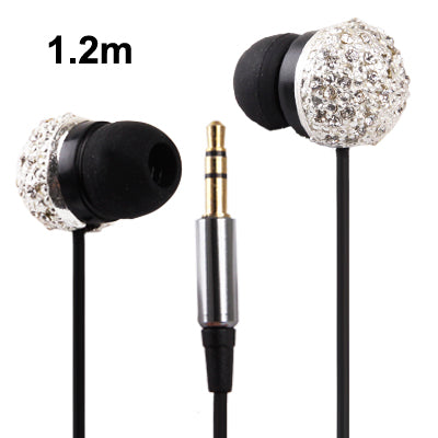 Metal Version of the Diamond Circular 3.5mm Plug in-Ear Earphone for iPod / iPhone / MP3 / MP4, Cable Length: 1.2m