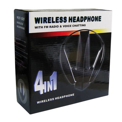 4 In 1 Wireless Headphone With FM Radio & Voice Chatting(Black)