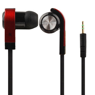 3.5mm Jack Super Bass In Ear Headphones , Cable length: 1.2m(Red)