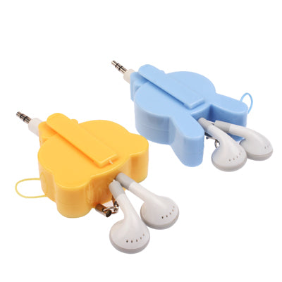 3.5mm Cartoon Pendant Retractable Cable Earphone Headphone with Clip for Mobile Cell Phone/ MP3/ MP4 Player (Random Delivery)
