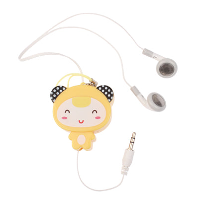 3.5mm Cartoon Pendant Retractable Cable Earphone Headphone with Clip for Mobile Cell Phone/ MP3/ MP4 Player (Random Delivery)