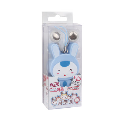 3.5mm Cartoon Pendant Retractable Cable Earphone Headphone with Clip for Mobile Cell Phone/ MP3/ MP4 Player (Random Delivery)