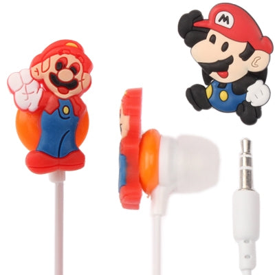 Mario 3.5mm Plug in-Ear Earphone for iPod / iPhone / MP3 / MP4, Cable Length: 1m