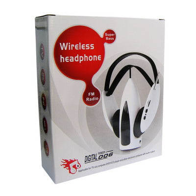 Wireless Super Bass Headphone with FM Radio(White)