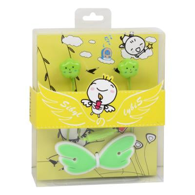 3.5mm Plug High Quality In Ear Earphone with MIC & Headphone Winder for MP3 / MP4 / iPod / iPhone, Length: 1m(Green)
