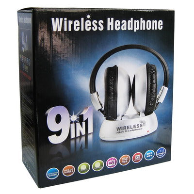 9 in 1 Wireless Headphones Headset(Black)