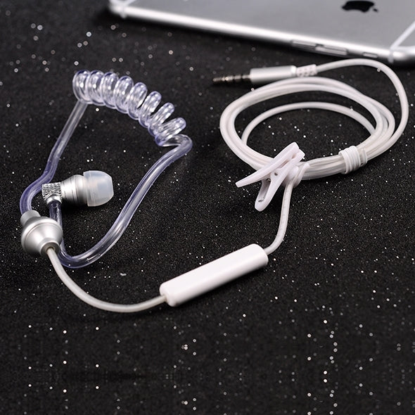 In-Ear Single Ear Anti-radiation Air Tube Vacuum Earphone, For iPad, iPhone, Galaxy, Huawei, Xiaomi, LG, HTC and Other Smart Phones