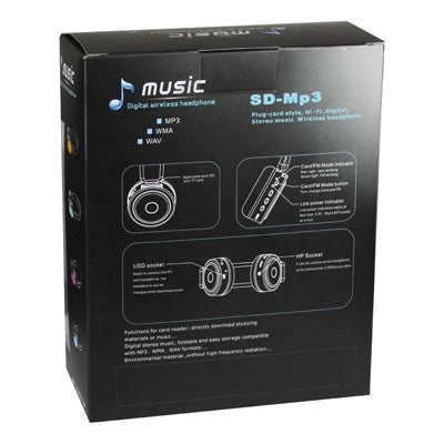 Digital Wireless Folding Headphone, Support TF Card and FM Radio Function