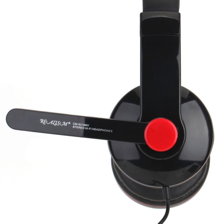 Universal Stereo Headset with Mic for Computer, Cable Length: 1.5m (Black + Red)