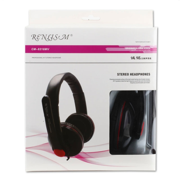 Universal Stereo Headset with Mic for Computer, Cable Length: 1.5m (Black + Red)