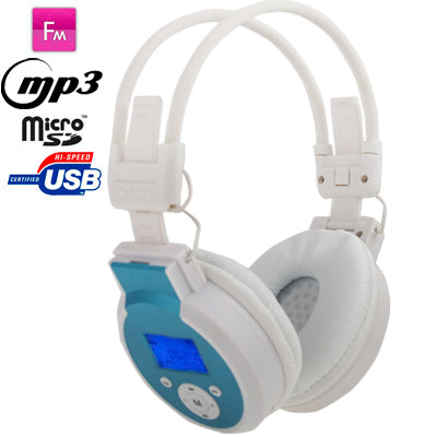 High Definition Powered Stereo Wireless HI-FI TF Card Headphone / MP3 Player with LCD Screen Display & FM Radio, Include Lithium Battery